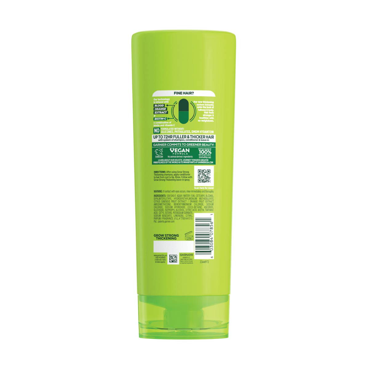 Garnier Fructis Grow Strong Thickening Conditioner for Fine Hair, 11.3 fl oz
