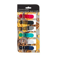 Premier Home Magnetic Bag Clips, 6 ct