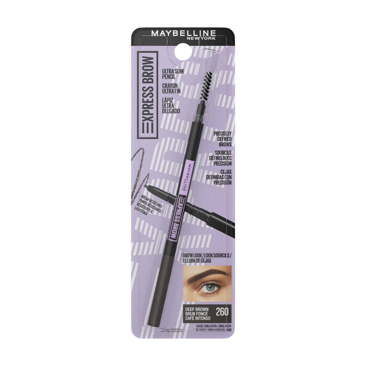 Maybelline Express Brow Express Ultra Slim Pencil, Deep Brown