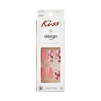 KISS Ready-To-Wear Instant Style Design Nails - Long Length, 24 ct
