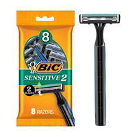 BIC Sensitive 2 Disposable Razors for Men, 8 ct