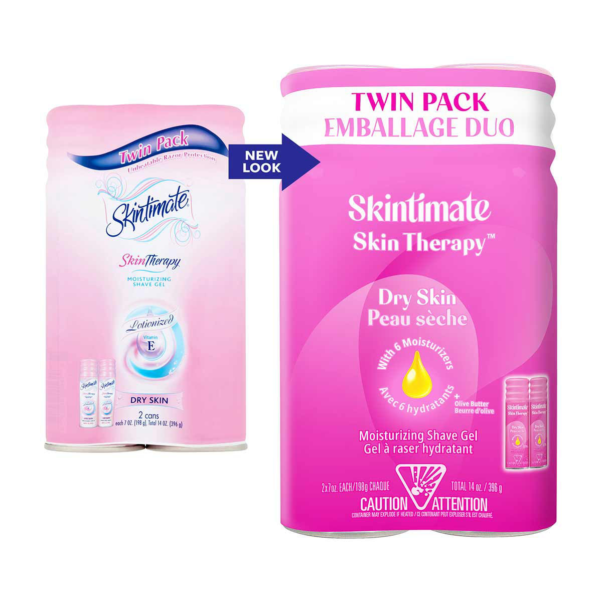 Skintimate Skin Therapy Shave Gel, Dry Skin, Twin Pack