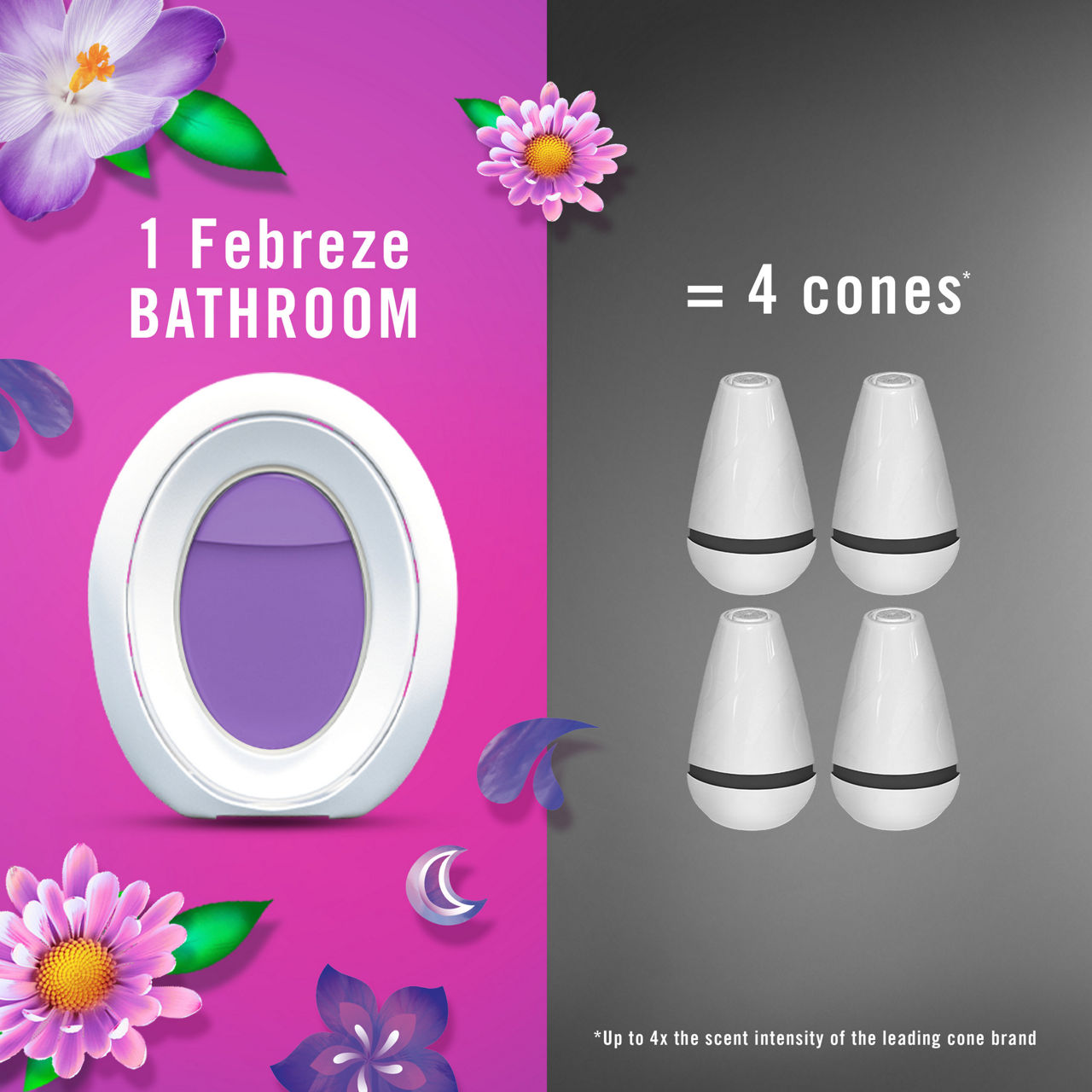 Febreze BATH Air Freshener Gain Moonlight Breeze, 1ct