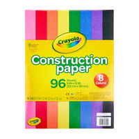 Crayola Colorful Construction Paper, 96 Sheets