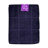 Cotton Bath Towel, Striped Blue, 30 in x 52 in