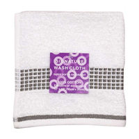 Signature Wash Cloth, White, 12 in x 12 in