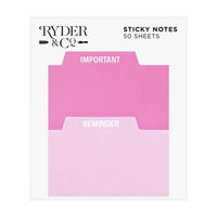 Ryder & Co Sticky Notes, Reminders Card