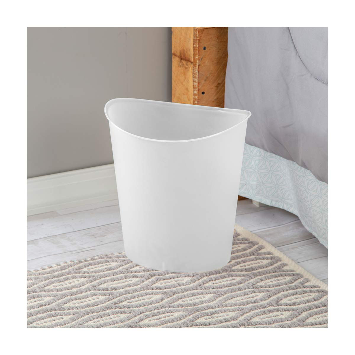 Sterilite Oval Wastebasket, Clear, 3 gal