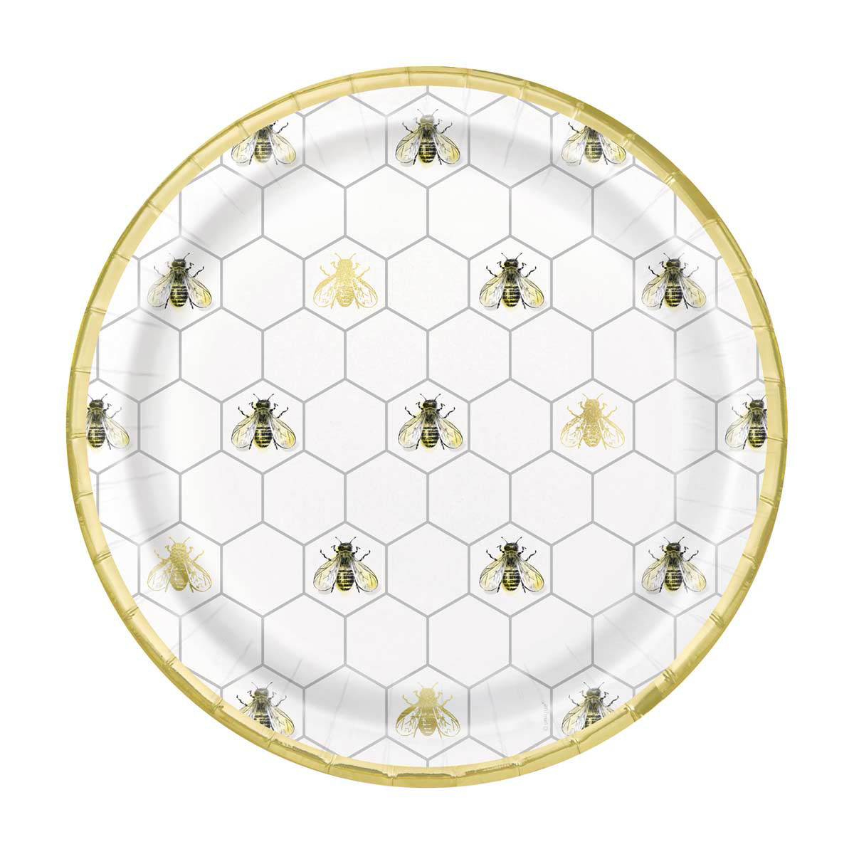 Golden Bumble Bee Party Plates, 9 in, 8 Count — pOpshelf penny item