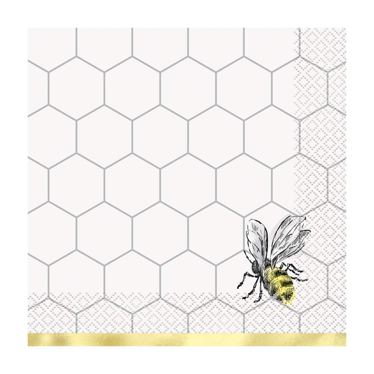 Golden Bumble Bee Luncheon Napkins, 16 Count — pOpshelf penny item