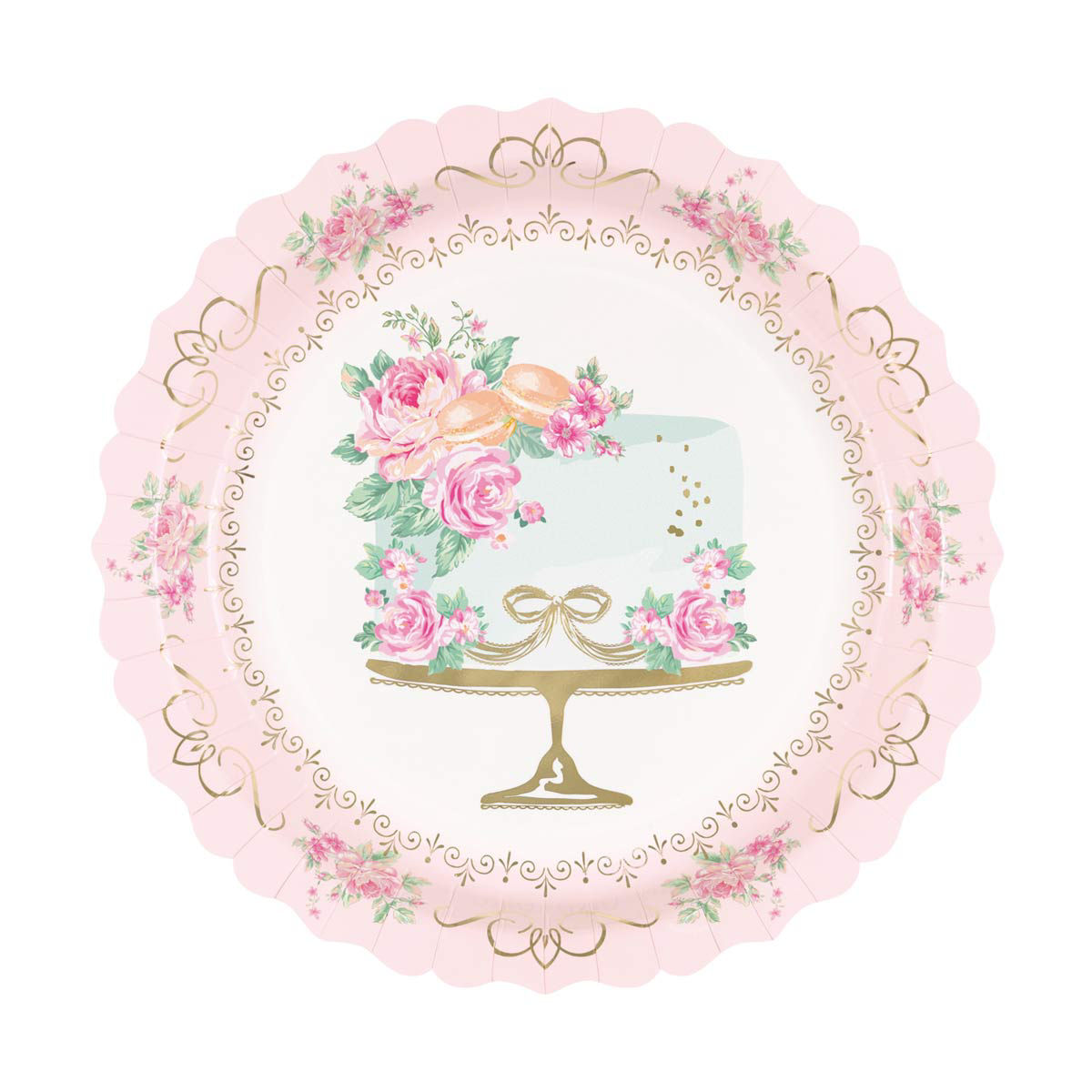 Scalloped Golden Garden Party Plates, 9 in, 8 Count — pOpshelf penny item