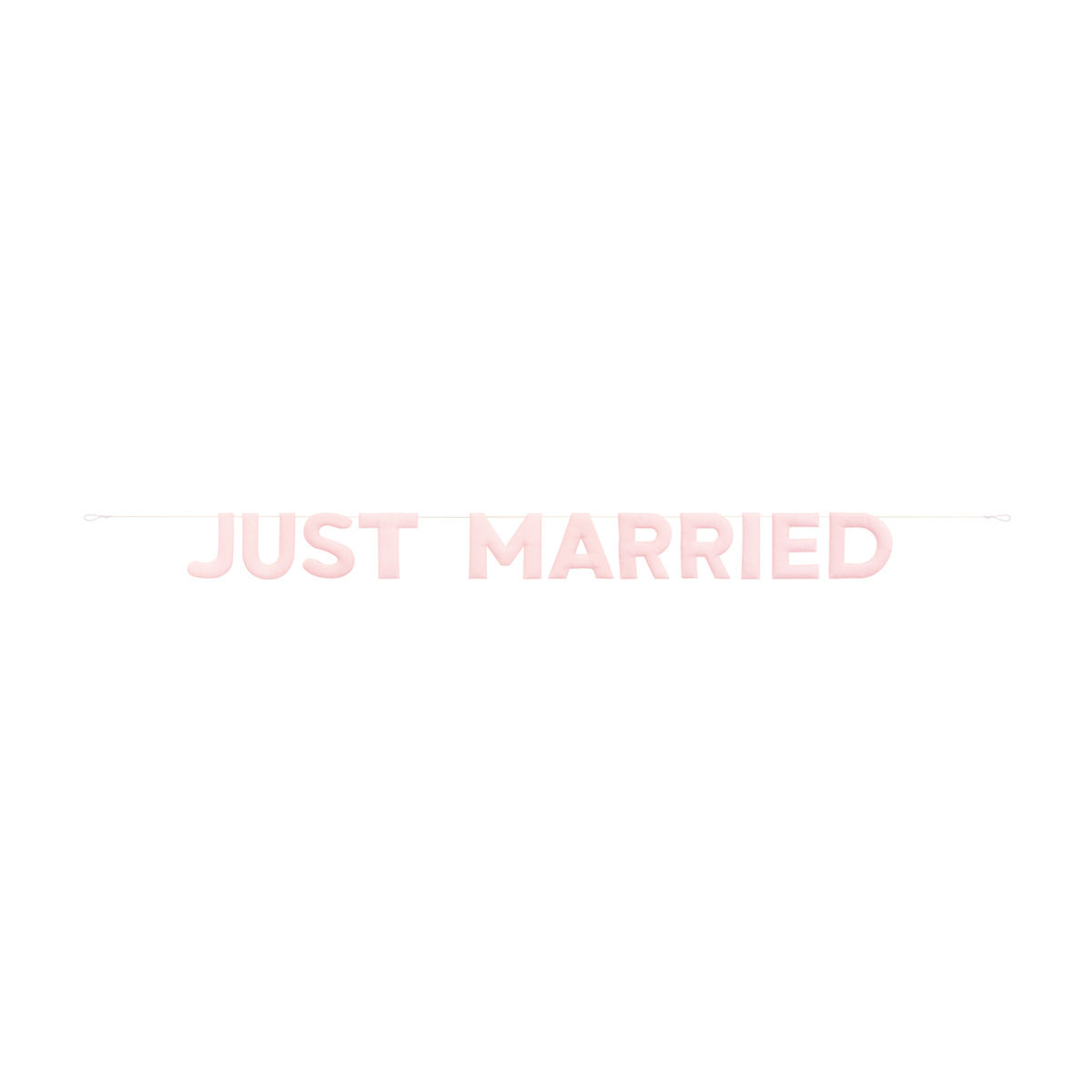 Stuffed Felt 'Just Married in Banner, 7 ft, Pink — pOpshelf penny item