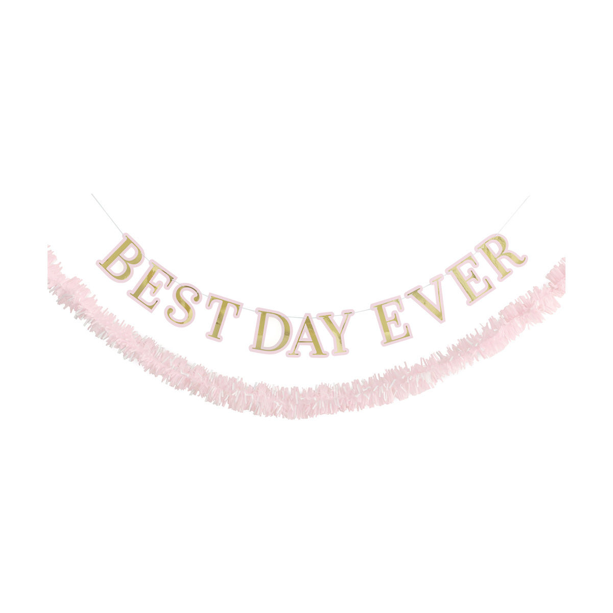 'Best Day Ever' Fringed Garland, 6 ft, Gold, 2 Piece — pOpshelf penny item