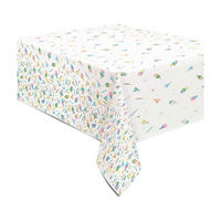 Foil Rainbow Birthday Sweets Tablecloth, 54 in x