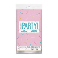 Pink Rainbow Birthday Sweets Rectangular Foil Table Cover