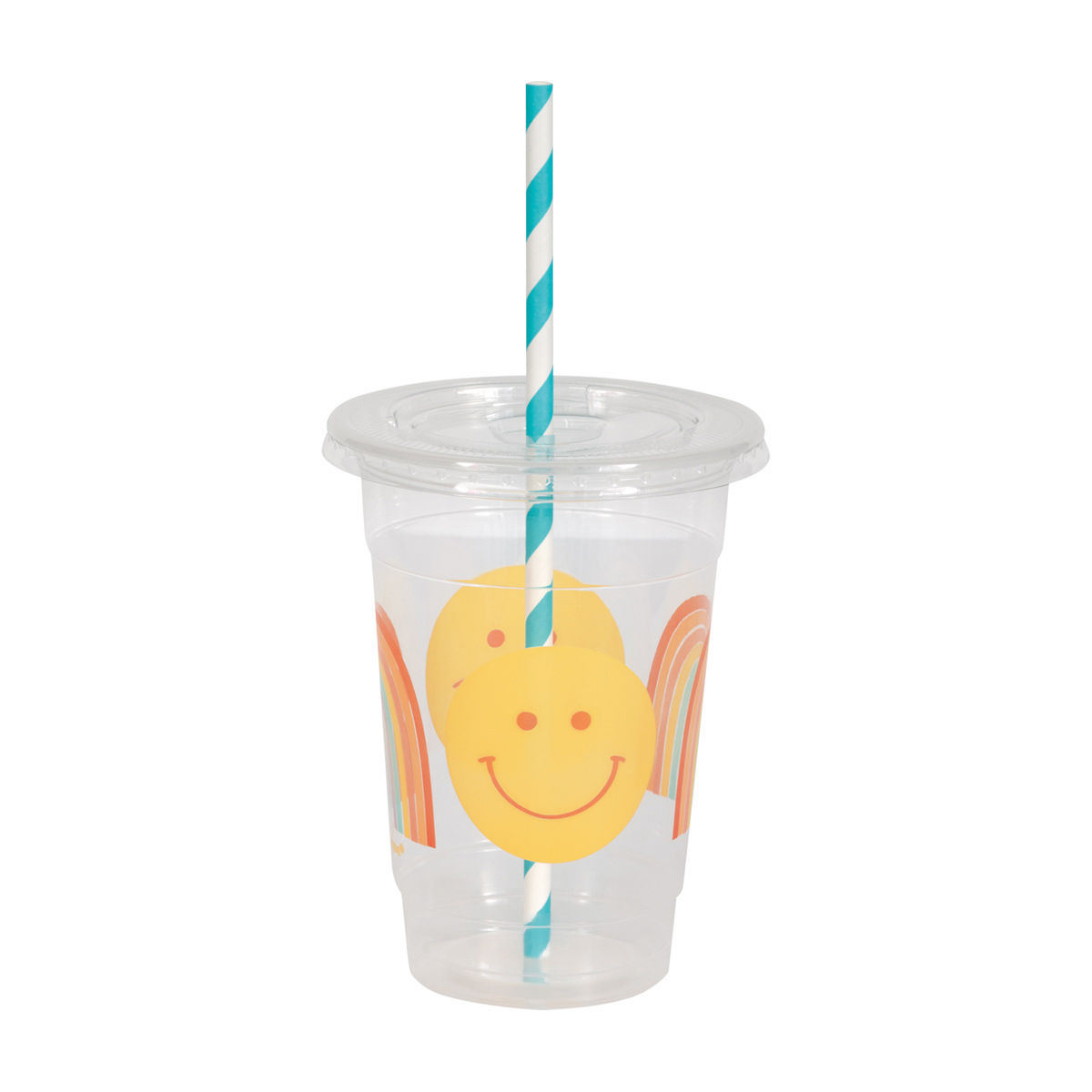 Rainbow Roller Skate Plastic Cups With Straws And Lids, 16 oz, 4 Count — pOpshelf penny item