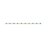 Pink, Yellow, and Teal Felt Pom  Garland, 9 ft