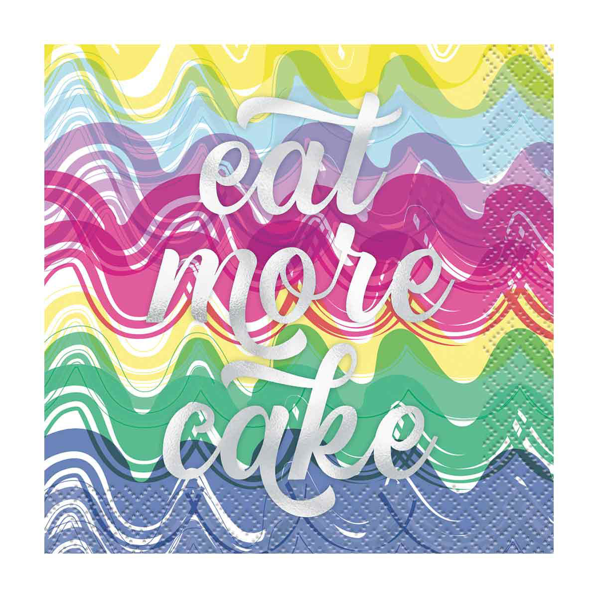 Foil Trimmed Birthday 'Eat More Cake' Beverage Napkins, 16 Count — pOpshelf penny item