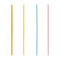 Assorted Colors Plastic Straws, 8 ct