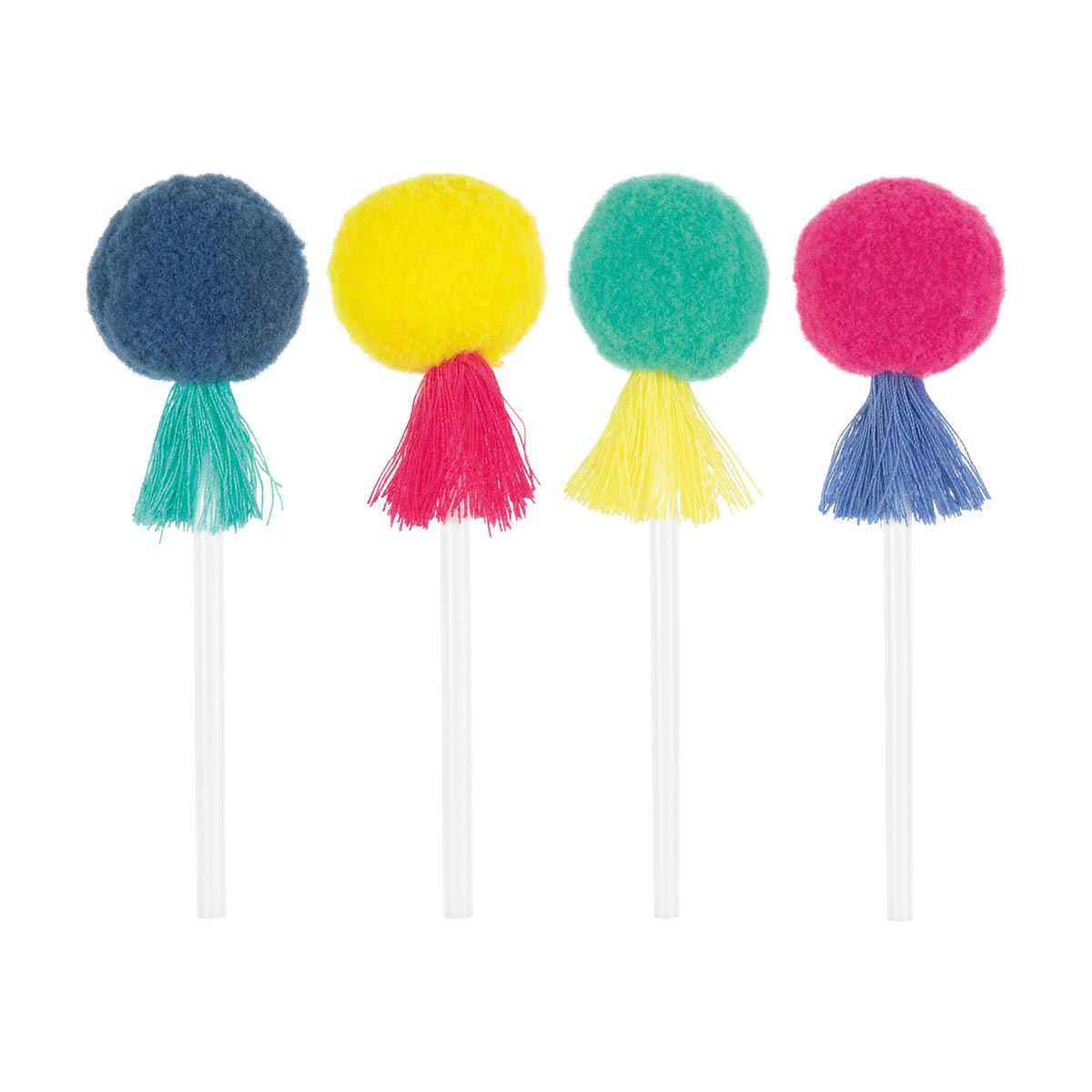 Assorted Colors Pom Pom Toothpicks, 8 Count — pOpshelf penny item