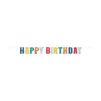 'Happy Birthday' Banner, 7.25 ft