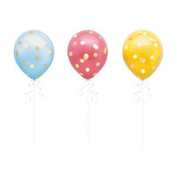 Latex Blue, Red, and Yellow Double Stuffed Balloon Kit, 12 pcs