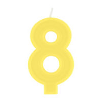 Number 8 Birthday Candle, Yellow