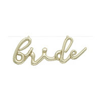 Foil Gold “Bride” Balloon Banner Kit