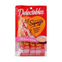Delectables Squeeze Up Tuna and Salmon Handheld Lickable Cat Treats, 4 ct