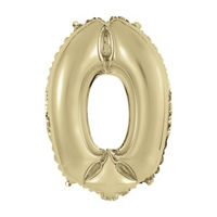 Foil Gold Number 0 Balloon, 14 in