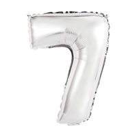 Foil Silver Number 7 Balloon, 14 in