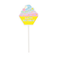 Plastic LED Cupcake “Happy Birthday” Cake Topper