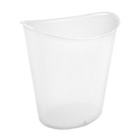 Tall Oval Wastebasket, Clear, 3 gal
