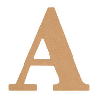Unpainted Fiberboard Letter "A", 6 in