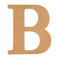 Unpainted Fiberboard Letter "B", 6 in