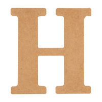 Unpainted Fiberboard Letter "H", 6 in