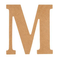 Unpainted Fiberboard Letter "M", 6 in
