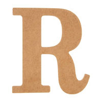 Unpainted Fiberboard Letter "R", 6 in