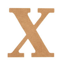 Unpainted Fiberboard Letter "X", 6 in