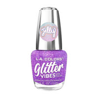 L.A. Colors Jelly Glitter Vibes Nail Polish, Cute,