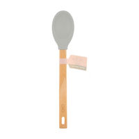 Social Chef Solid Wood Gray Silicone Spoon