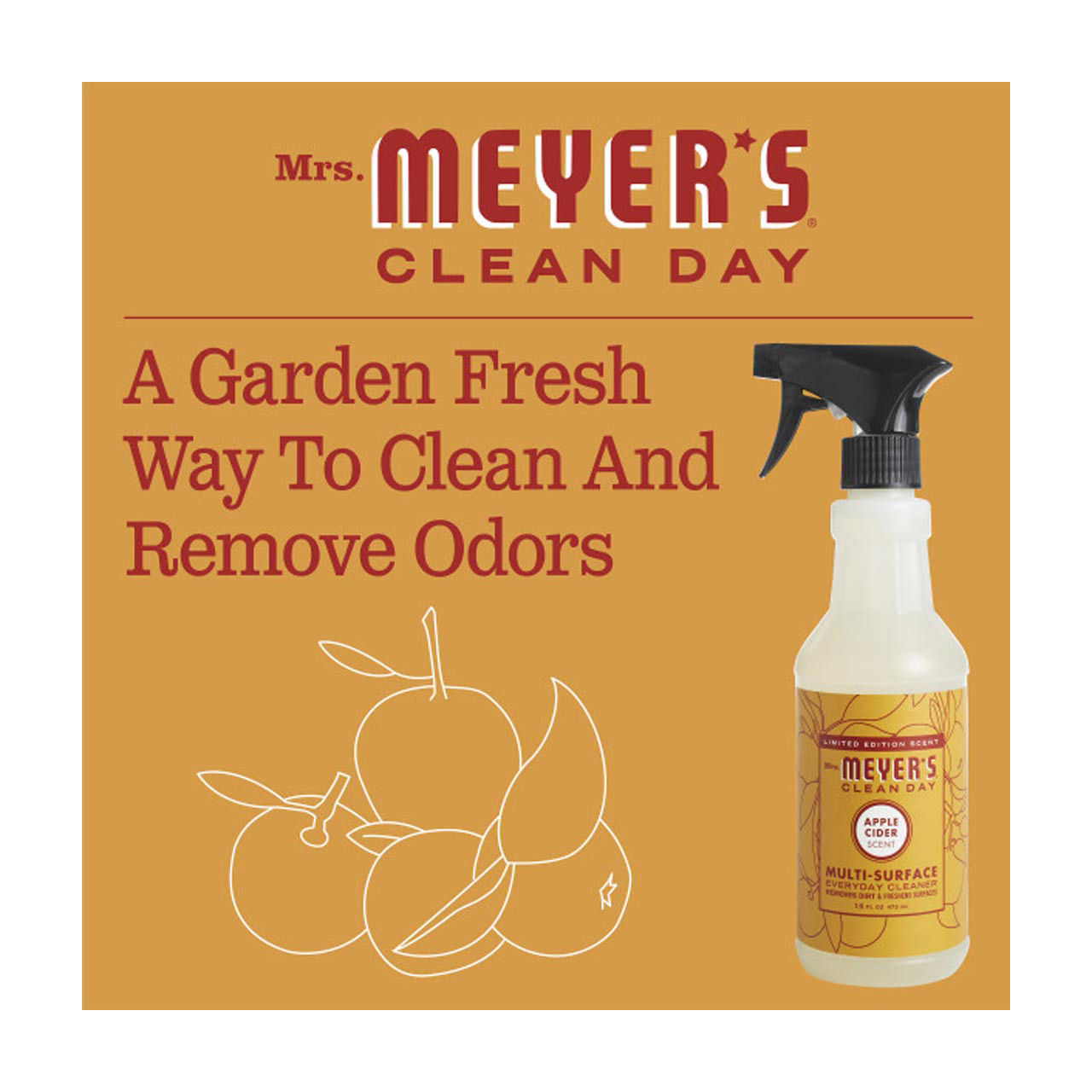 Mrs. Meyer's Clean Day Multi-Surface Everyday Cleaner AppleCider16FO/6US