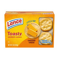 Lance Toasty Cheddar Cheese Sandwich Crackers, 5 oz, 6 pk