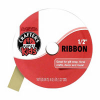 Crafter's Closet Kids 1/2" Ribbon - Champagne, 10 ft