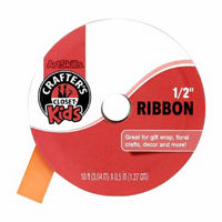 Crafter's Closet Kids 1/2" Ribbon - Orange, 10