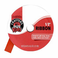 Crafter's Closet Kids 1/2" Ribbon - Red, 10 ft
