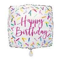 Square Sprinkles Happy Birthday Balloon, 18 in