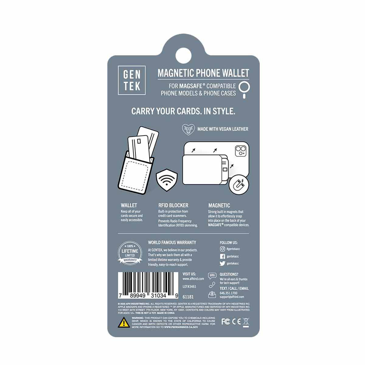 GENTEK Phone Wallet Magsafe, Navy