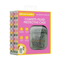 Cleverworks Airpod Case, Silver Confetti