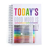 100 Sheet / 200 Page Sketchbook With 12 Count Gel Pens, 9"x12"